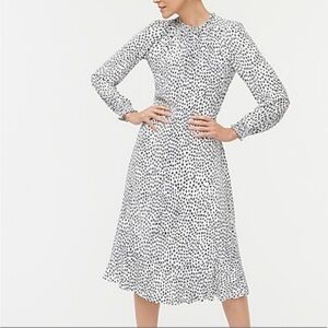 J. Crew Black and White Long Sleeve Dress